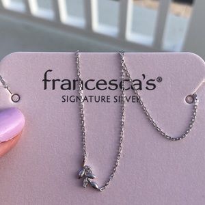 NEW Francescas Silver Leaf Pendant Necklace